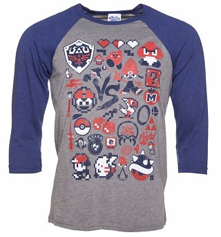 Retro Gaming Raglan Baseball T-Shirt Retro Gaming Raglan Baseball T-Shirt