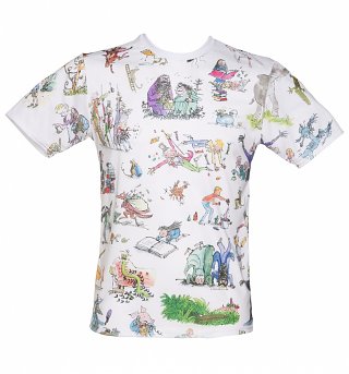 Unisex Roald Dahl Allover Print T-Shirt Unisex Roald Dahl Allover Print T-Shirt