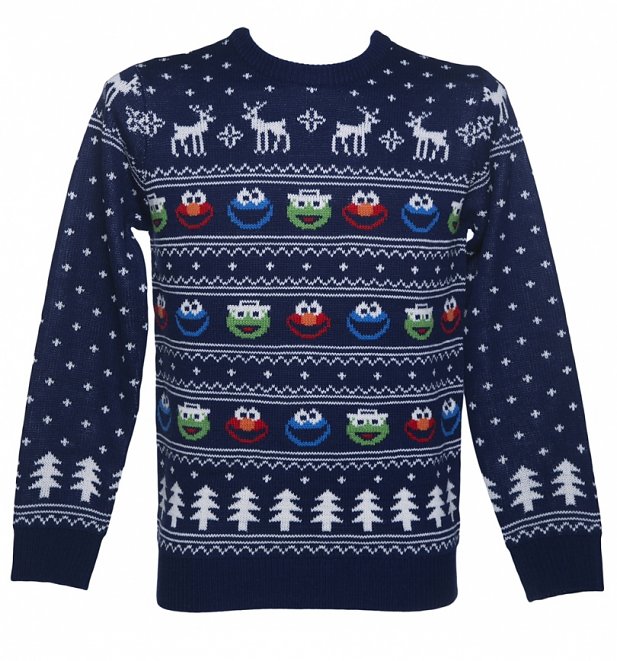 Men's Sesame Street Fair Isle Knitted Christmas Jumper Men's Sesame Street Fair Isle Knitted Christmas Jumper