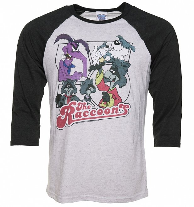 The Raccoons Comic Strip Raglan Baseball T-Shirt The Raccoons Comic Strip Raglan Baseball T-Shirt