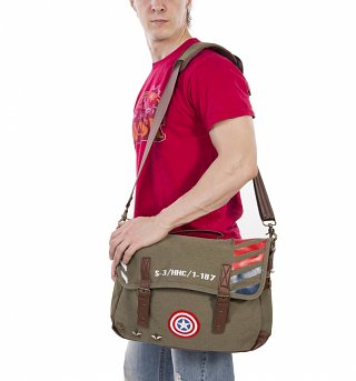 Vintage Canvas Captain America Army Messenger Bag Vintage Canvas Captain America Army Messenger Bag