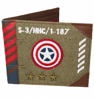 Vintage Canvas Captain America Army Wallet Vintage Canvas Captain America Army Wallet