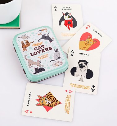 Vintage Cat Lover's Playing Cards in Tin Vintage Cat Lover's Playing Cards in Tin