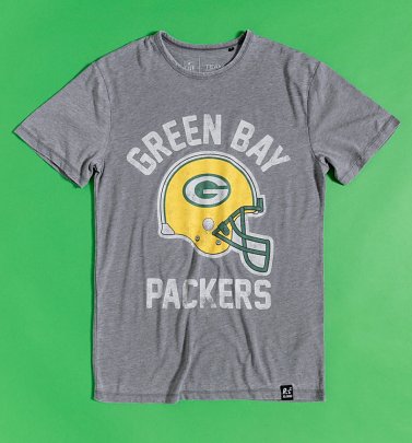 Vintage Grey Green Bay Packers NFL T-Shirt from Recovered