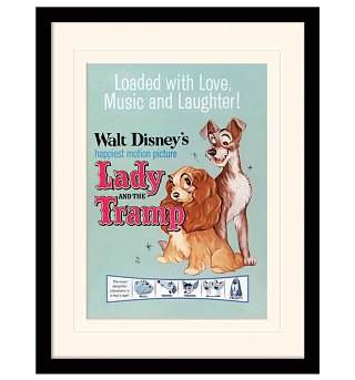 Vintage Lady & The Tramp Mounted And Framed Print 30cm x 40cm Vintage Lady & The Tramp Mounted And Framed Print 30cm x 40cm