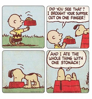 Vintage Style Snoopy Comic Strip Set Of 4 Coasters Vintage Style Snoopy Comic Strip Set Of 4 Coasters