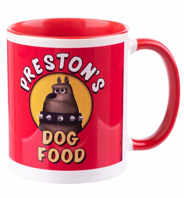 Wallace And Gromit Preston's Dog Food Red Coloured Handle Mug