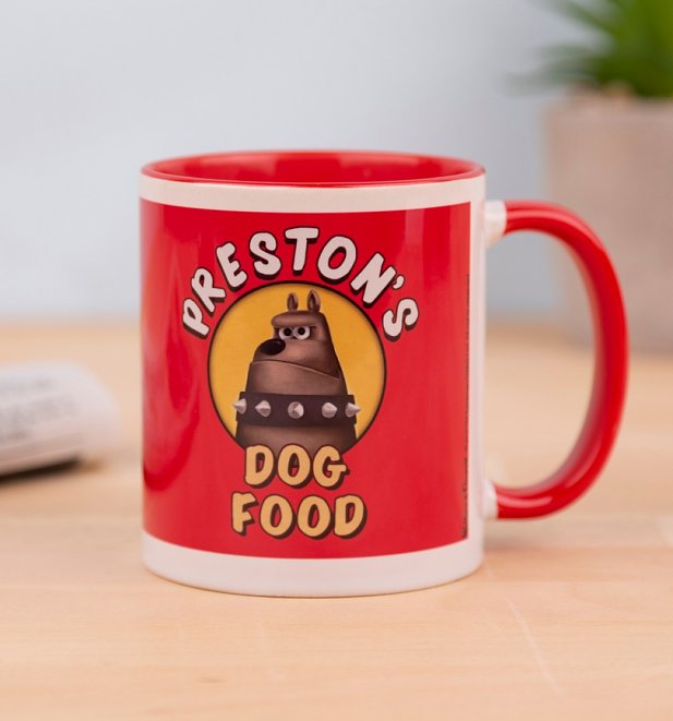 Wallace And Gromit Preston's Dog Food Red Coloured Handle Mug