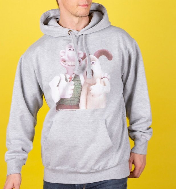 Wallace and Gromit Classic Photograph Heather Grey Hoodie