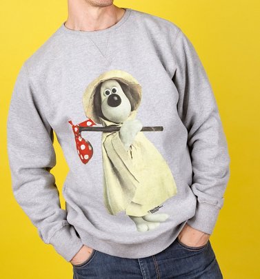 Wallace and Gromit Raincoat Gromit Grey Melange Sweater Wallace and Gromit Raincoat Gromit Grey Melange Sweater