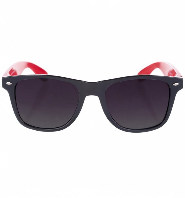 Way Farer Sunglasses With Black Frame and Red Arms Way Farer Sunglasses With Black Frame and Red Arms