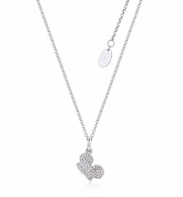 White Gold Plated Mickey Mouse Clear Crystal Ears Necklace from Disney by Couture Kingdom White Gold Plated Mickey Mouse Clear Crystal Ears Necklace from Disney by Couture Kingdom