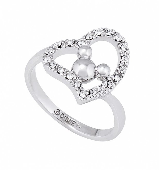 White Gold Plated Minnie Mouse Heart Ring from Disney Couture White Gold Plated Minnie Mouse Heart Ring from Disney Couture