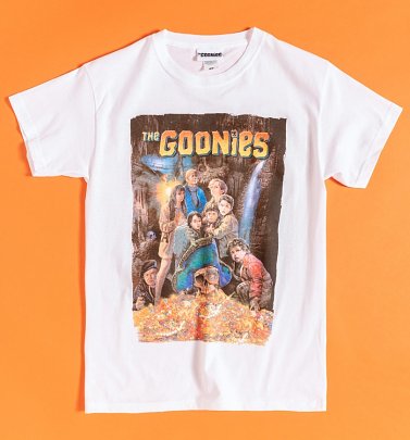 White Goonies Poster T-Shirt White Goonies Poster T-Shirt