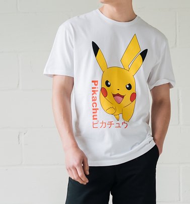 White Pokemon Pikachu T-Shirt from Criminal Damage White Pokemon Pikachu T-Shirt from Criminal Damage