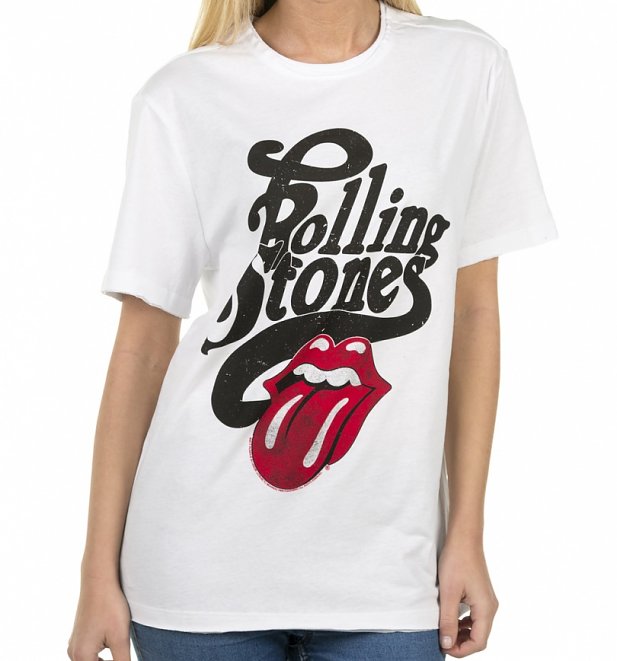 White Rolling Stones Licked T-Shirt from Amplified White Rolling Stones Licked T-Shirt from Amplified