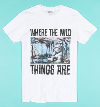 White Where The Wild Things Are Book Cover T-Shirt White Where The Wild Things Are Book Cover T-Shirt