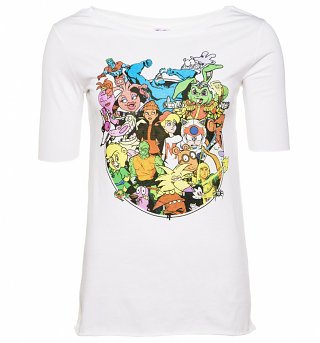 Women's 90s Cartoons Collection Scoop Neck T-Shirt Women's 90s Cartoons Collection Scoop Neck T-Shirt