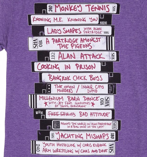 Women's Alan Partridge's Ideas For Television Shows Heather Purple Boyfriend Fit Rolled Sleeves T-Shirt Women's Alan Partridge's Ideas For Television Shows Heather Purple Boyfriend Fit Rolled Sleeves T-Shirt