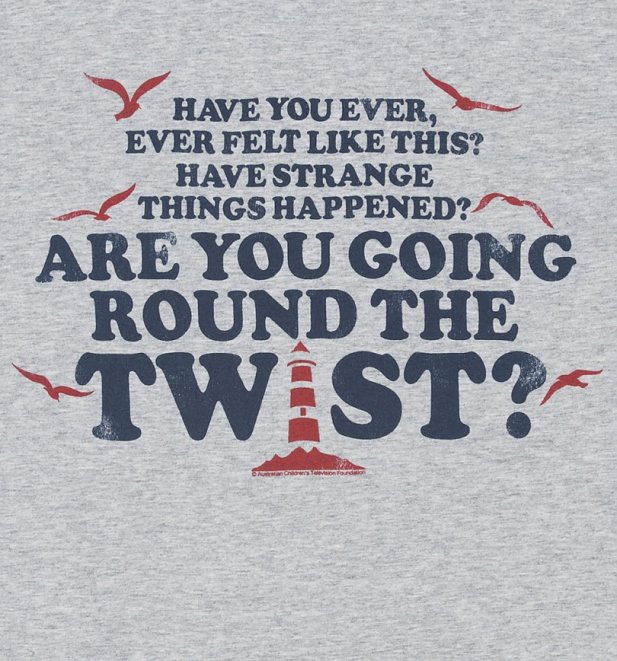Women's Are You Going Round The Twist Heather Grey And Navy Ringer T-Shirt Women's Are You Going Round The Twist Heather Grey And Navy Ringer T-Shirt
