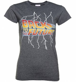 Women's Back to the Future Lightning Bolt Dark Heather T-Shirt Women's Back to the Future Lightning Bolt Dark Heather T-Shirt