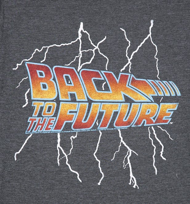Women's Back to the Future Lightning Bolt Dark Heather T-Shirt Women's Back to the Future Lightning Bolt Dark Heather T-Shirt