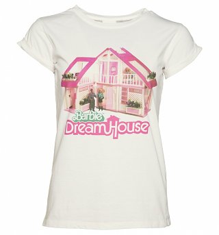 Women's Barbie Dream House Rolled Sleeve Boyfriend T-Shirt Women's Barbie Dream House Rolled Sleeve Boyfriend T-Shirt