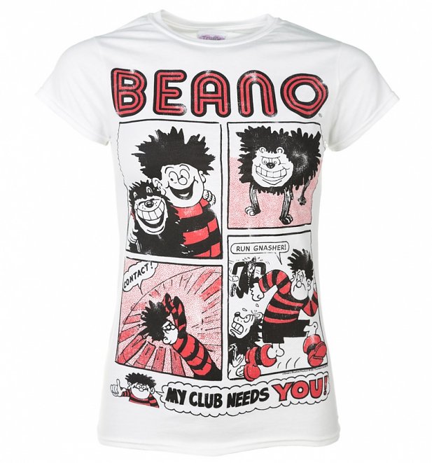 Women's Beano Comic Strip White T-Shirt Women's Beano Comic Strip White T-Shirt