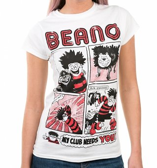 Women's Beano Comic Strip White T-Shirt Women's Beano Comic Strip White T-Shirt