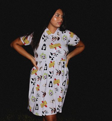 Women's Beetlejuice Button Up Dress from Cakeworthy