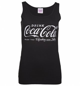 Women's Black Drink Coca-Cola Logo Vest Women's Black Drink Coca-Cola Logo Vest