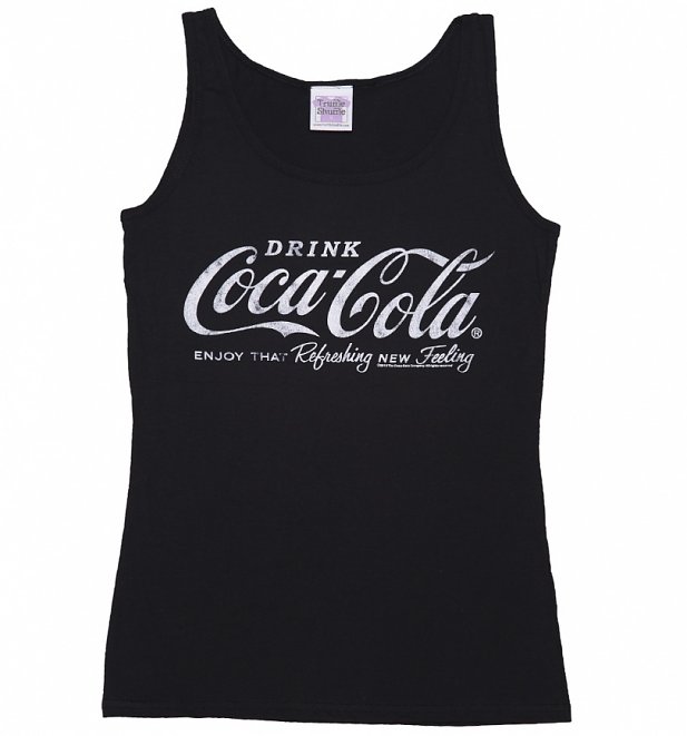 Women's Black Drink Coca-Cola Logo Vest Women's Black Drink Coca-Cola Logo Vest