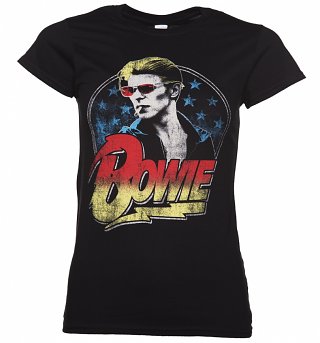 Women's Black David Bowie Smoking T-Shirt Women's Black David Bowie Smoking T-Shirt