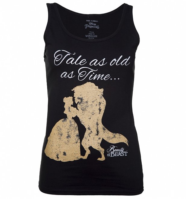 Women's Black Disney Beauty And The Beast Tale As Old As Time Vest Women's Black Disney Beauty And The Beast Tale As Old As Time Vest