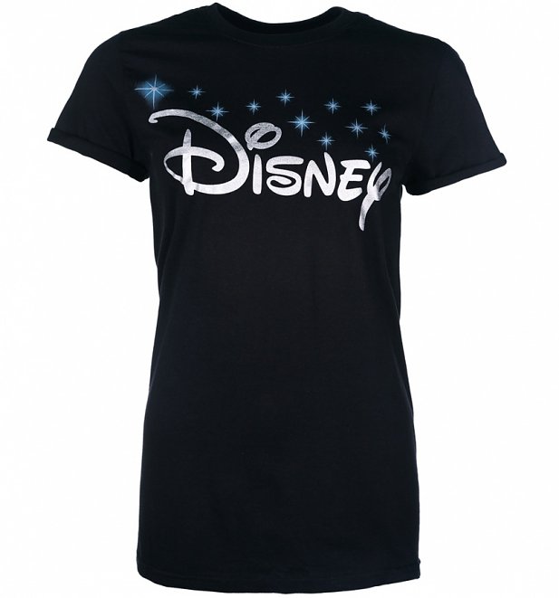 Women's Black Disney Logo T-Shirt Women's Black Disney Logo T-Shirt
