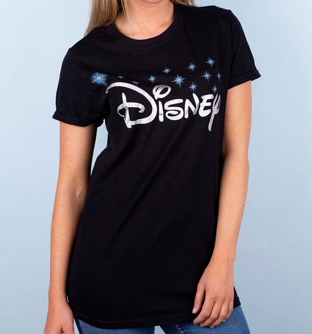 Women's Black Disney Logo T-Shirt Women's Black Disney Logo T-Shirt