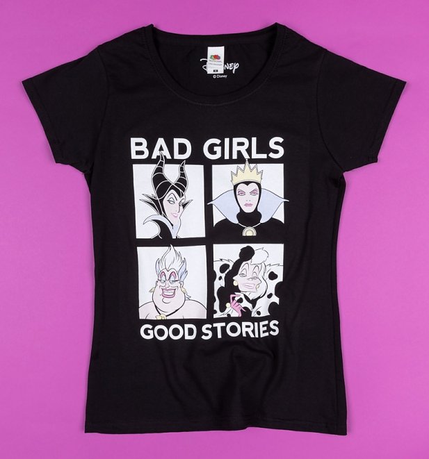 Women's Black Disney Villains Bad Girls Fitted T-Shirt Women's Black Disney Villains Bad Girls Fitted T-Shirt