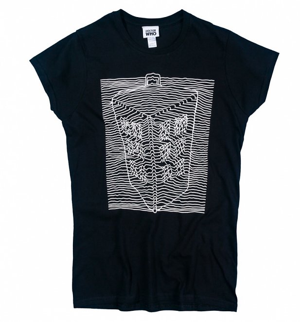 Women's Black Doctor Who TARDIS Wave T-Shirt Women's Black Doctor Who TARDIS Wave T-Shirt