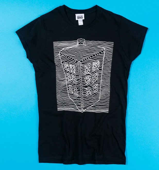 Women's Black Doctor Who TARDIS Wave T-Shirt Women's Black Doctor Who TARDIS Wave T-Shirt
