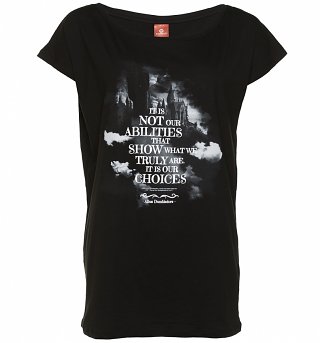 Women's Black Harry Potter Choices Quote Slouchy T-Shirt Women's Black Harry Potter Choices Quote Slouchy T-Shirt