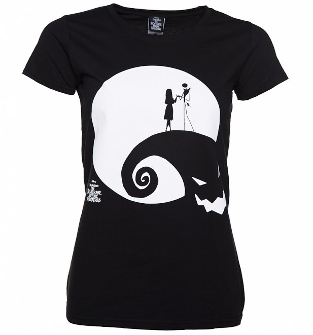 Women's Black Moon Oogie Boogie Nightmare Before Christmas T-Shirt Women's Black Moon Oogie Boogie Nightmare Before Christmas T-Shirt