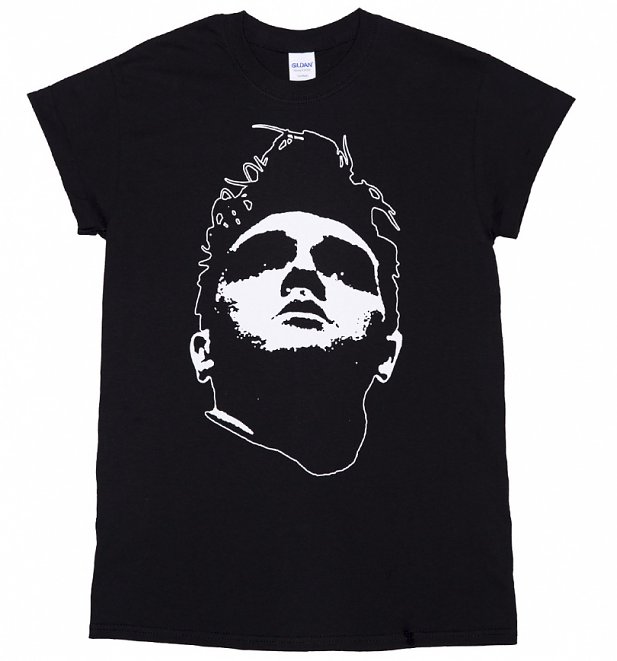 Women's Black Morrissey Rolled Sleeve Boyfriend TShirt
