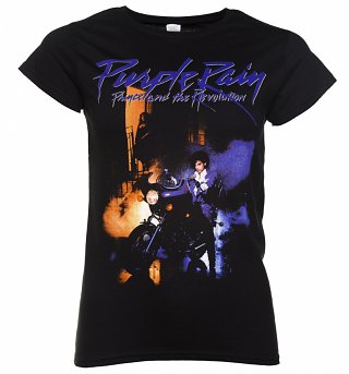 Women's Black Prince Purple Rain T-Shirt Women's Black Prince Purple Rain T-Shirt