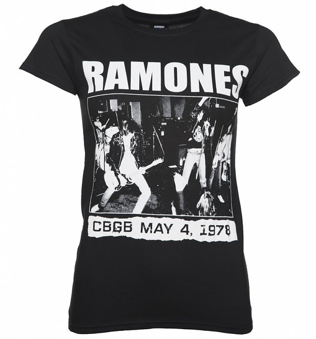 Women's Black Ramones CBGB 1978 T-Shirt Women's Black Ramones CBGB 1978 T-Shirt