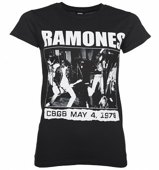 Women's Black Ramones CBGB 1978 T-Shirt Women's Black Ramones CBGB 1978 T-Shirt