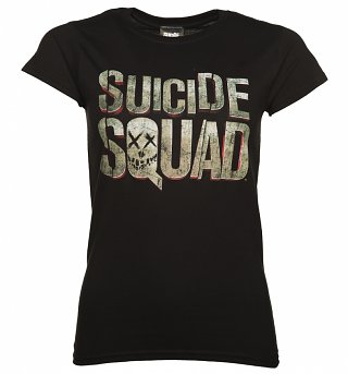Women's Black Suicide Squad Logo T-Shirt Women's Black Suicide Squad Logo T-Shirt