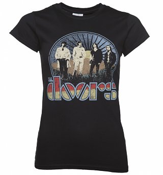 Women's Black Vintage Doors T-Shirt Women's Black Vintage Doors T-Shirt
