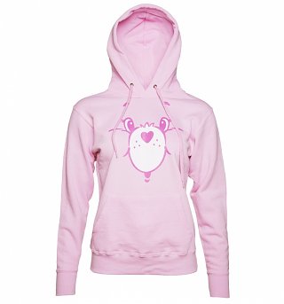 Women's Care Bears Cheer Bear Face Hoodie Women's Care Bears Cheer Bear Face Hoodie