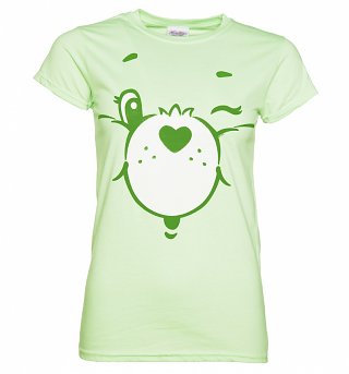 Women's Care Bears Good Luck Bear Face T-Shirt Women's Care Bears Good Luck Bear Face T-Shirt