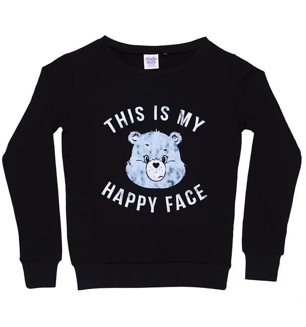 Women's Care Bears Grumpy Bear This Is My Happy Face Sweater